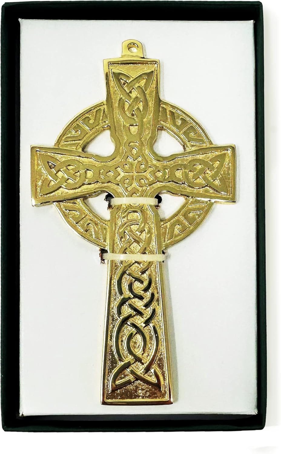 Exclusively Irish Celtic Wall Cross Trinity Knot and Celtic Knot Center Brass Antique Brass Home Decor Housewarming Gift Souvenir