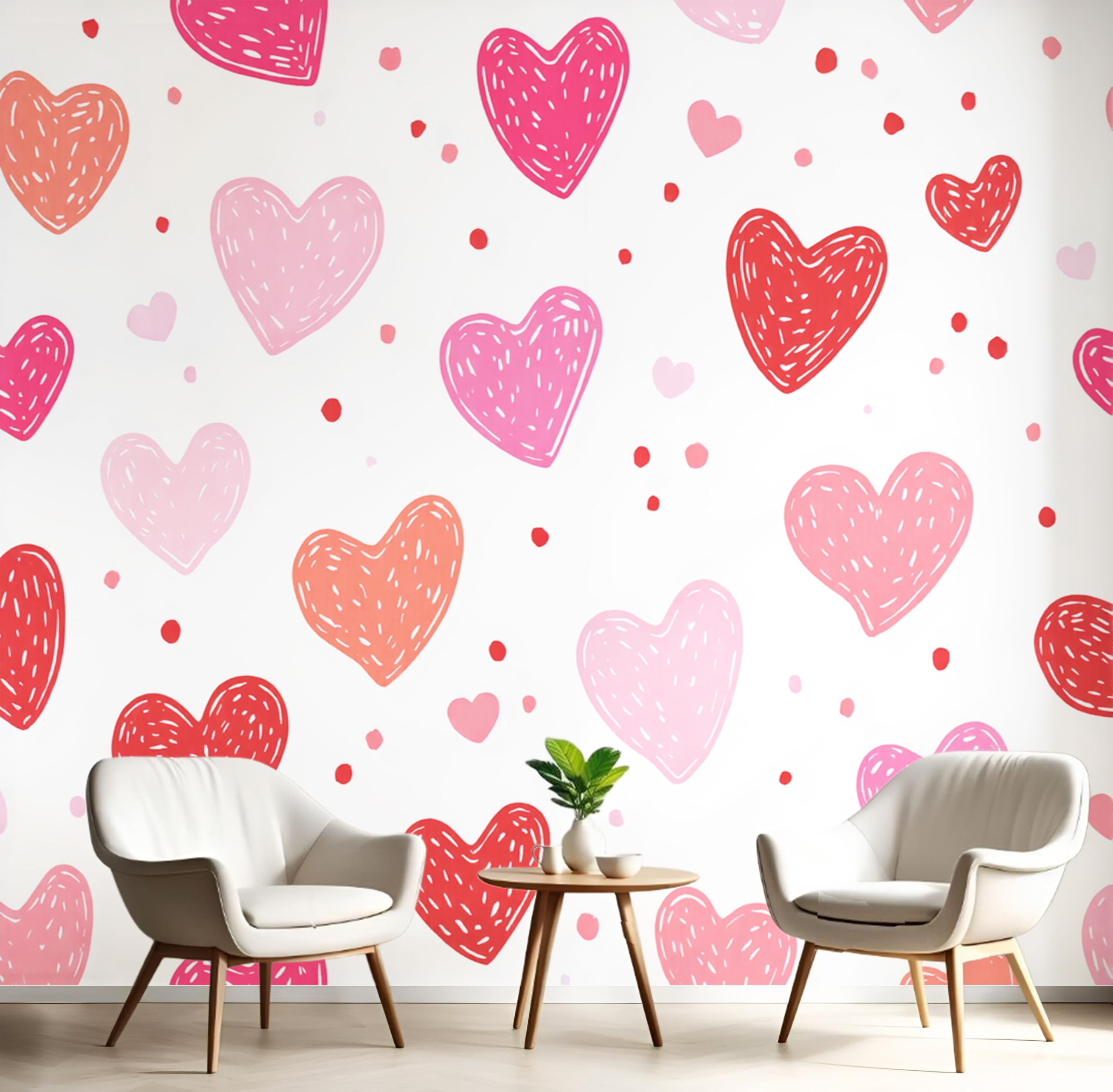 Fresque murale amovible rose pour relooker une armoire de chambre ou un meuble de salon