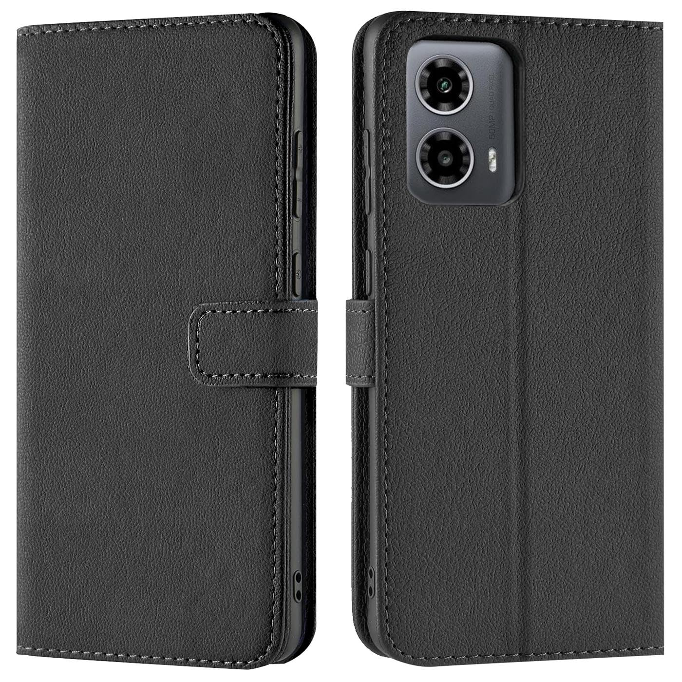 SEAHAI Hülle Für Motorola Moto G73 5G - Flip Lederhülle Mit Kartenfach, Ständer & Magnetverschluss