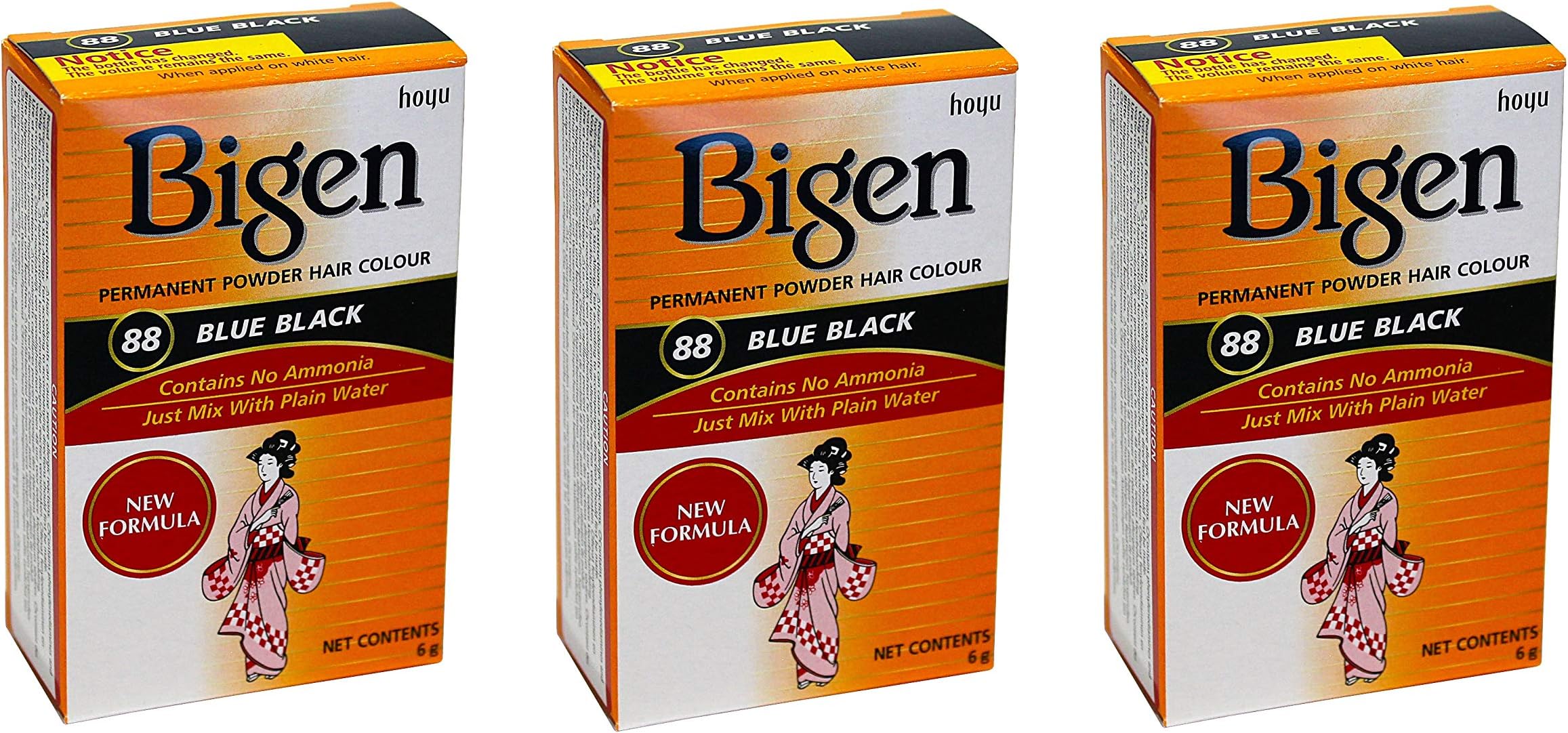 Permanent Powder Hair Color 88 Blue Black 1 ea (Pack of 3)