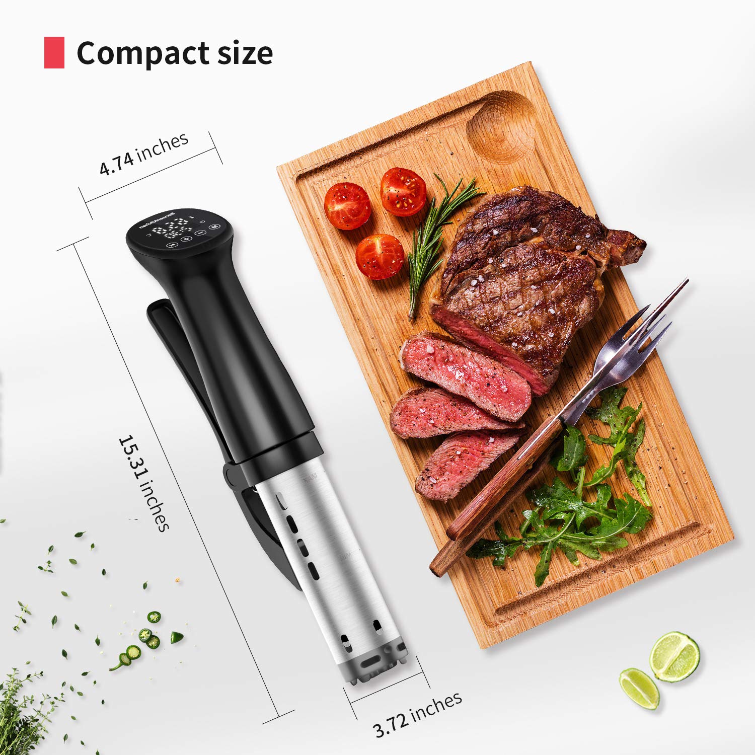 Buy Sous Vide Cooker, 1200W IPX7 Waterproof Sous Vide Machine, Fast