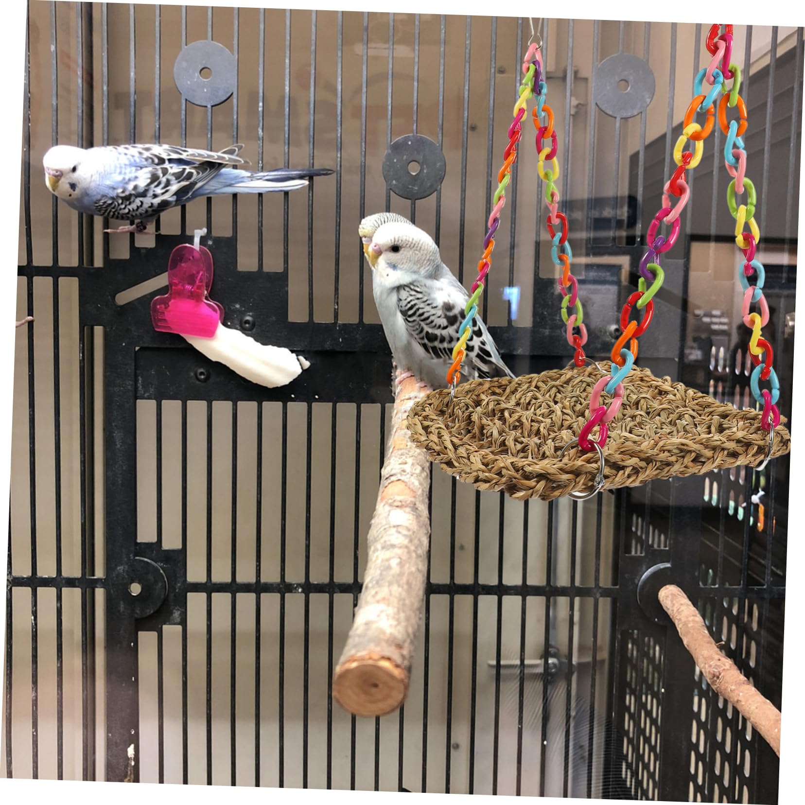 3stücke Vogelspielzeug Hängematte Aus Naturmaterial Kletterspielzeug Für Sittiche Und Papageien Zum Kauen Und Spielen Für Vogelkäfige Bewegung