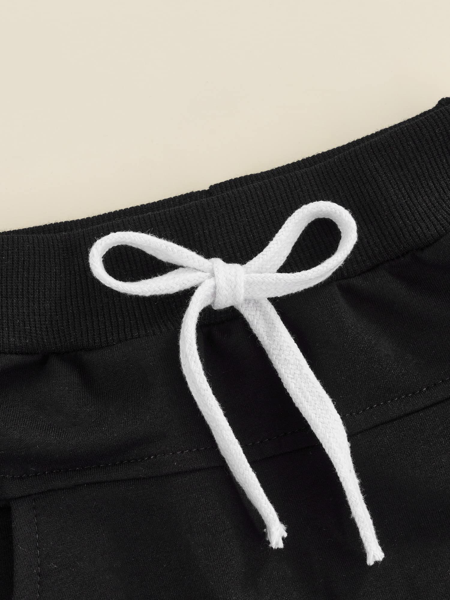 LIOMENGZI Toddler Baby Boys Shorts, Summer Cotton Blend Shorts for Kids Girls, Childrens Jogger Pants Sport Shorts (Black, 6-12 Months)