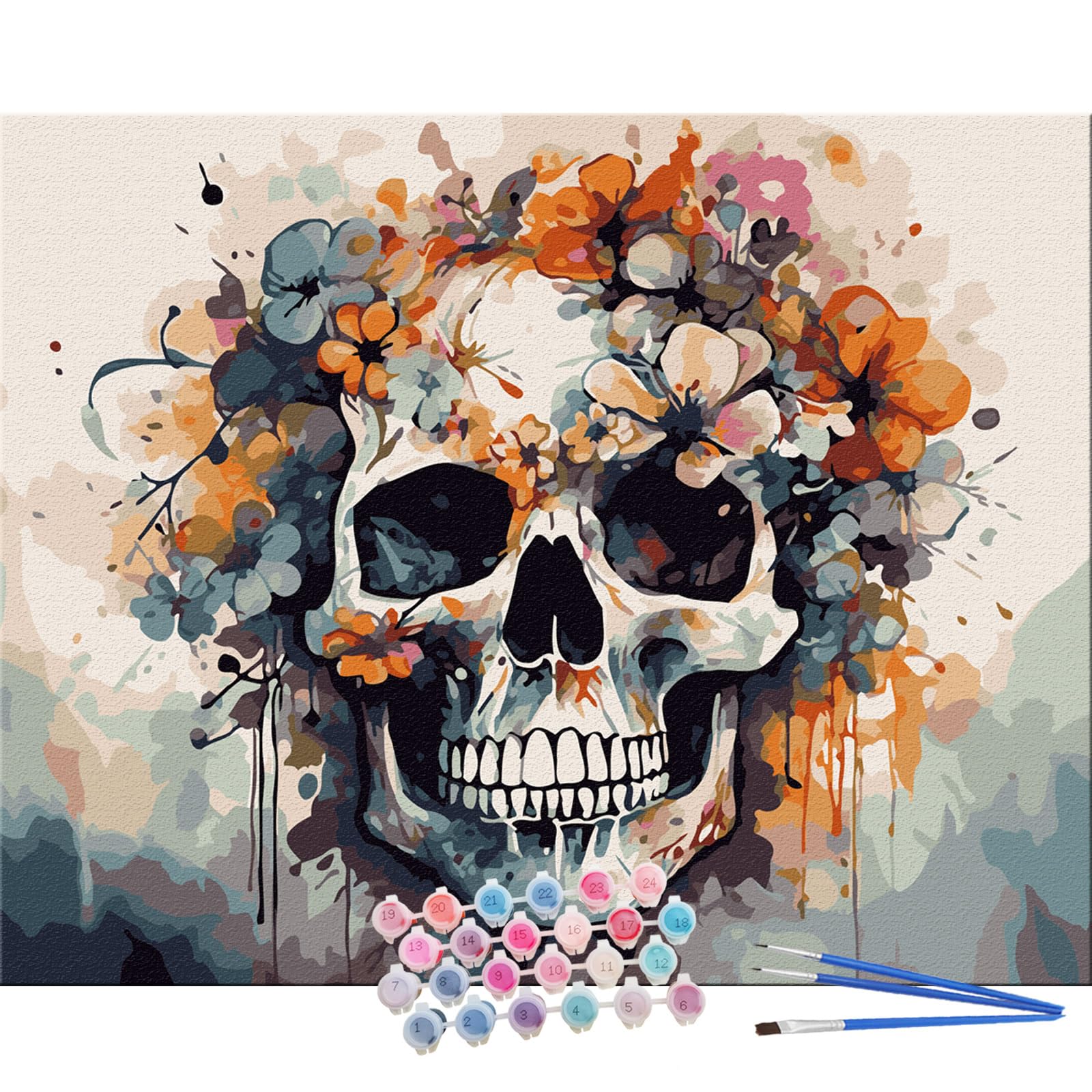 Amazon.com: TOCARE Skull Paint by Numbers kit for Adults, Skull