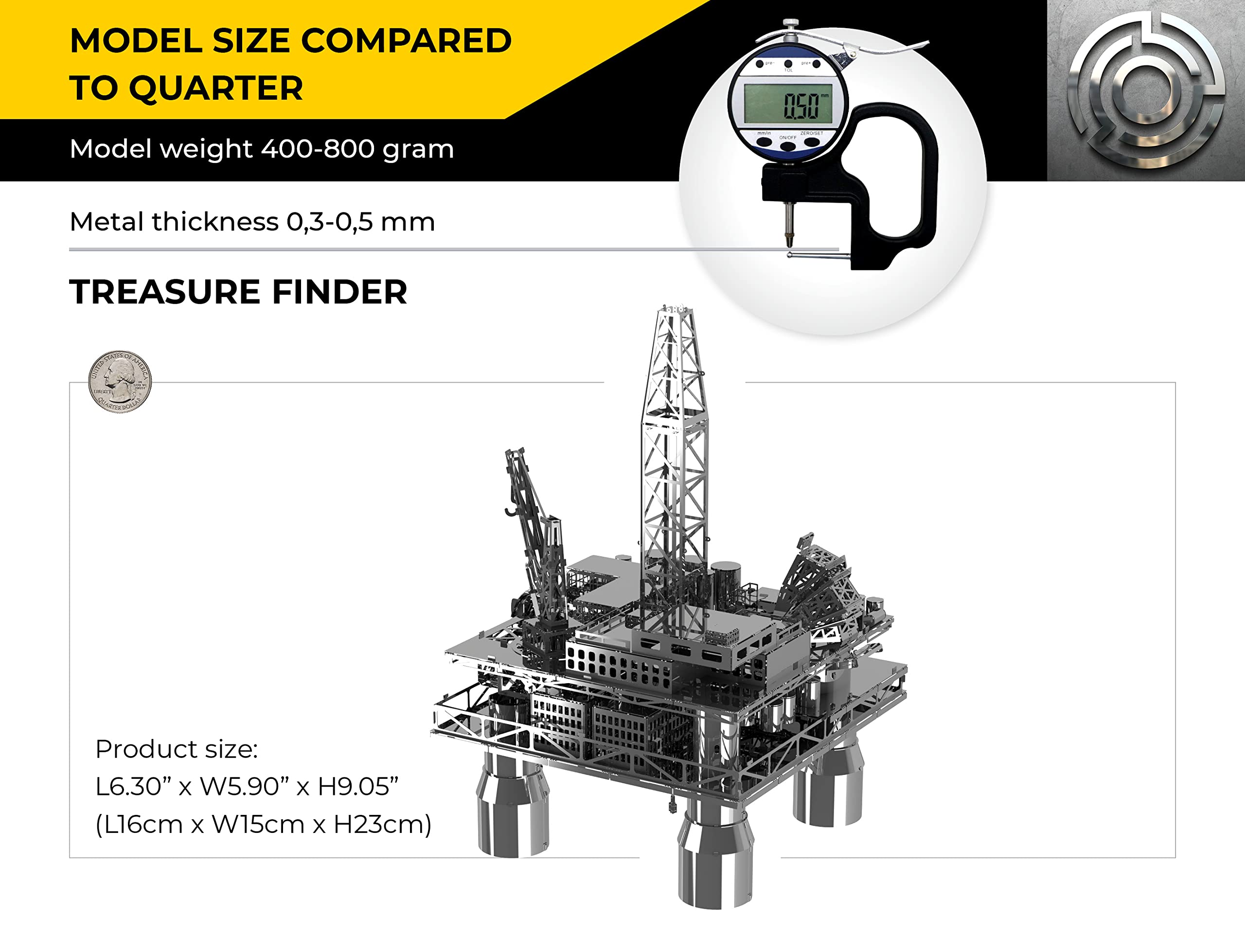 Buy METALTIME, Offshore Drilling Rig Model, Metal Model Kits, Offshore