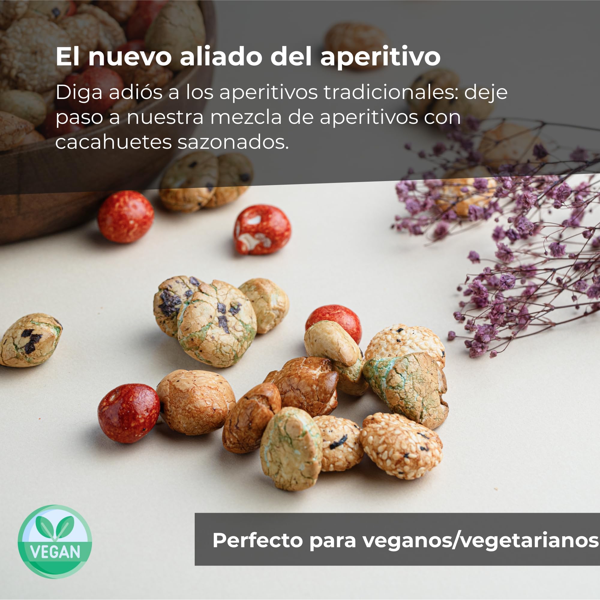 Mezcla de Aperitivo King Mix en un Paquete de 1 kg | Surtido Variado de Semillas de Sésamo, Maíz, Trigo | Con un un toque a Sal y Soja | Ideal como Snack | Dorimed