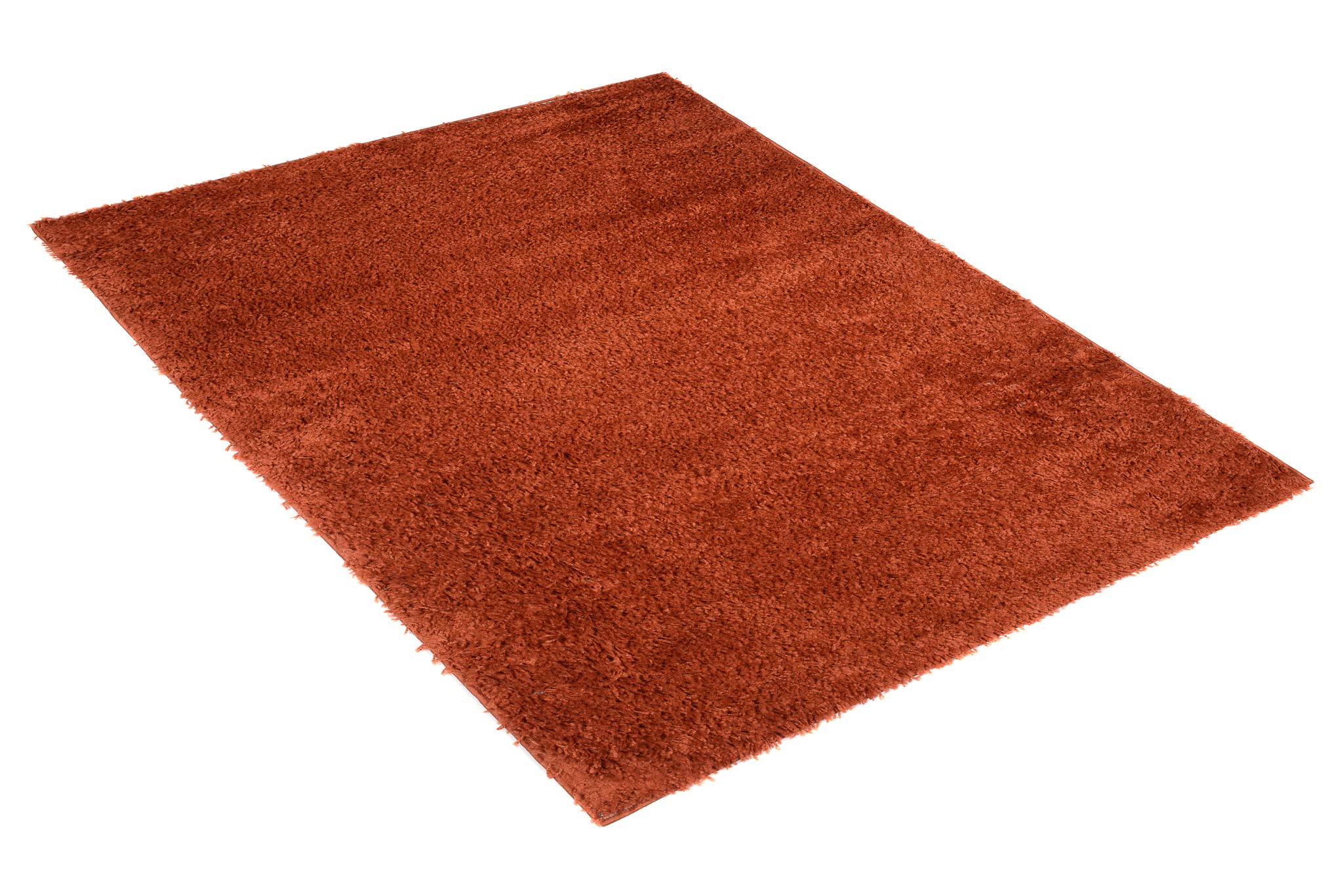 TAPISO Essence Shaggy Alfombra Pelo Largo Moderno Ladrillo Rojo Monocolor Salón Dormitorio Adulto Niño Cama Escritorio Suave Super Suave Grueso Oeko-Tex 160 x 220 cm