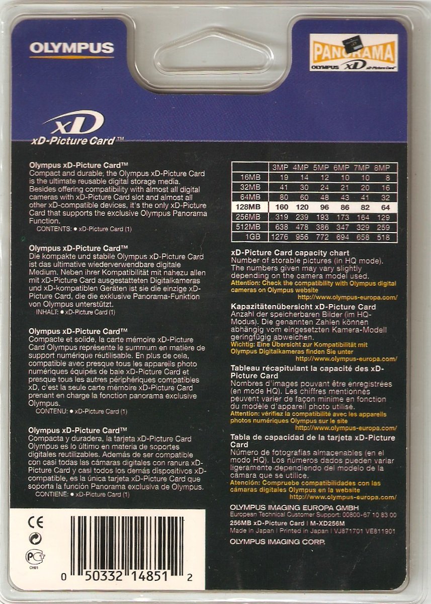 Olympus 128MB xD Picture Card Speicherkarte