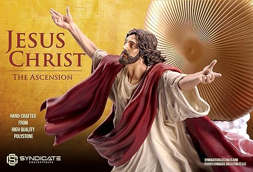 Miniatura 8 de La Ascensión de Jesucristo Escala 1:4 Escultura de Estatua de Polystone Premium | Edición de bata roja a escala 1:4