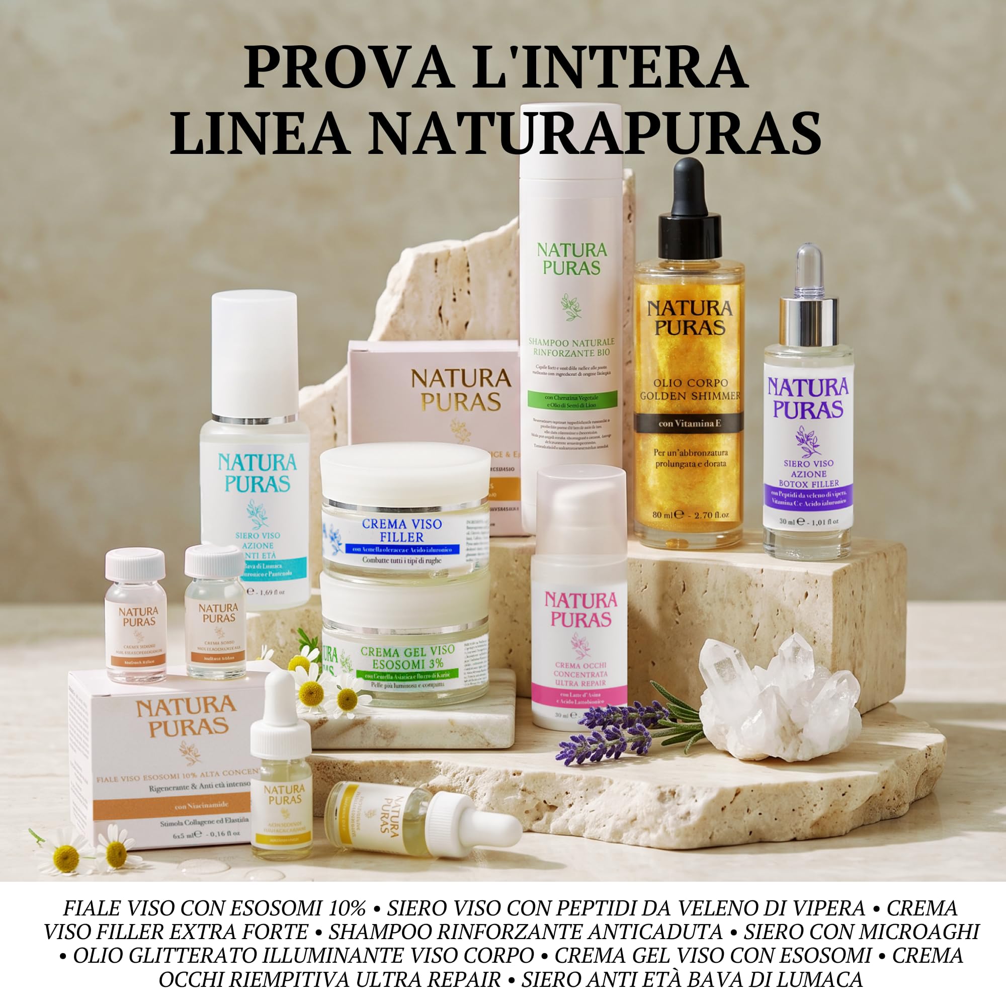 Antystarzeniowy zestaw do pielęgnacji twarzy – 10% fiolki egzosomów, serum z żmii i kremem z wypełniaczem, profesjonalna regeneracja, podnoszenie i rozjaśnianie, 3 produkty wyprodukowane we Włoszech