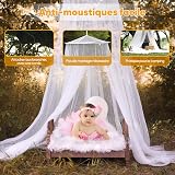 Sekey XXL Moustiquaire pour Lits Simples à Doubles, Protection de D'insecte Écran de Protection Anti-Insectes Système D'installation Rapide et Facile, 60x250x1200cm, Blanc - 6