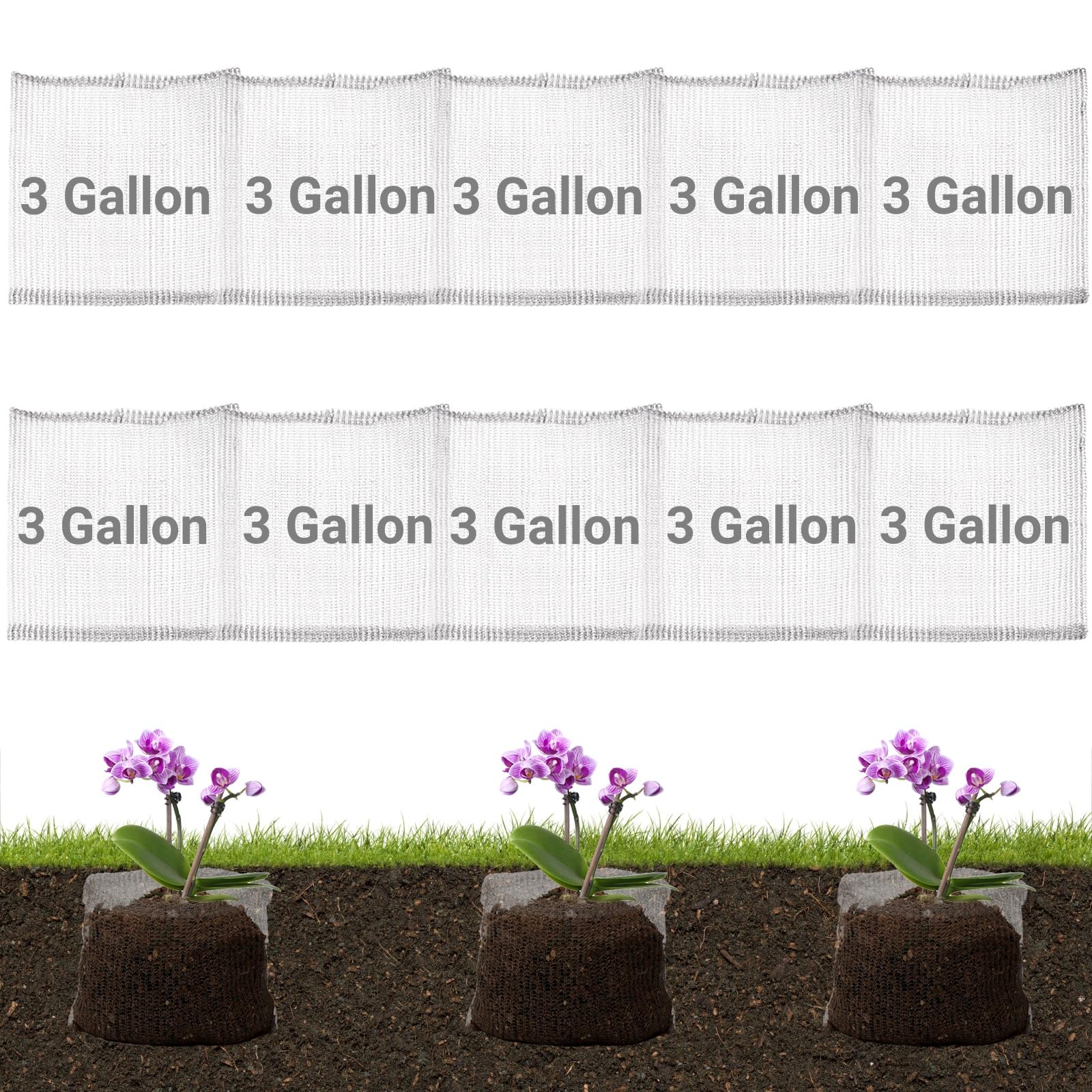 Noamus 10 Pcs Plant Root Guard Baskets, 3 Gallon Gopher Vole Proof Wire Cage, Stainless Steel Plant Wire Speed Baskets, Mesh Animal Cages Plant Baskets for Garden Berries Vegetables Protection