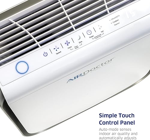 Miniatura 7 de AIRDOCTOR Purificador de aire AD2000 4 en 1 para habitaciones pequeñas y medianas con filtros UltraHEPA, carbono y COV, sensor de calidad del aire