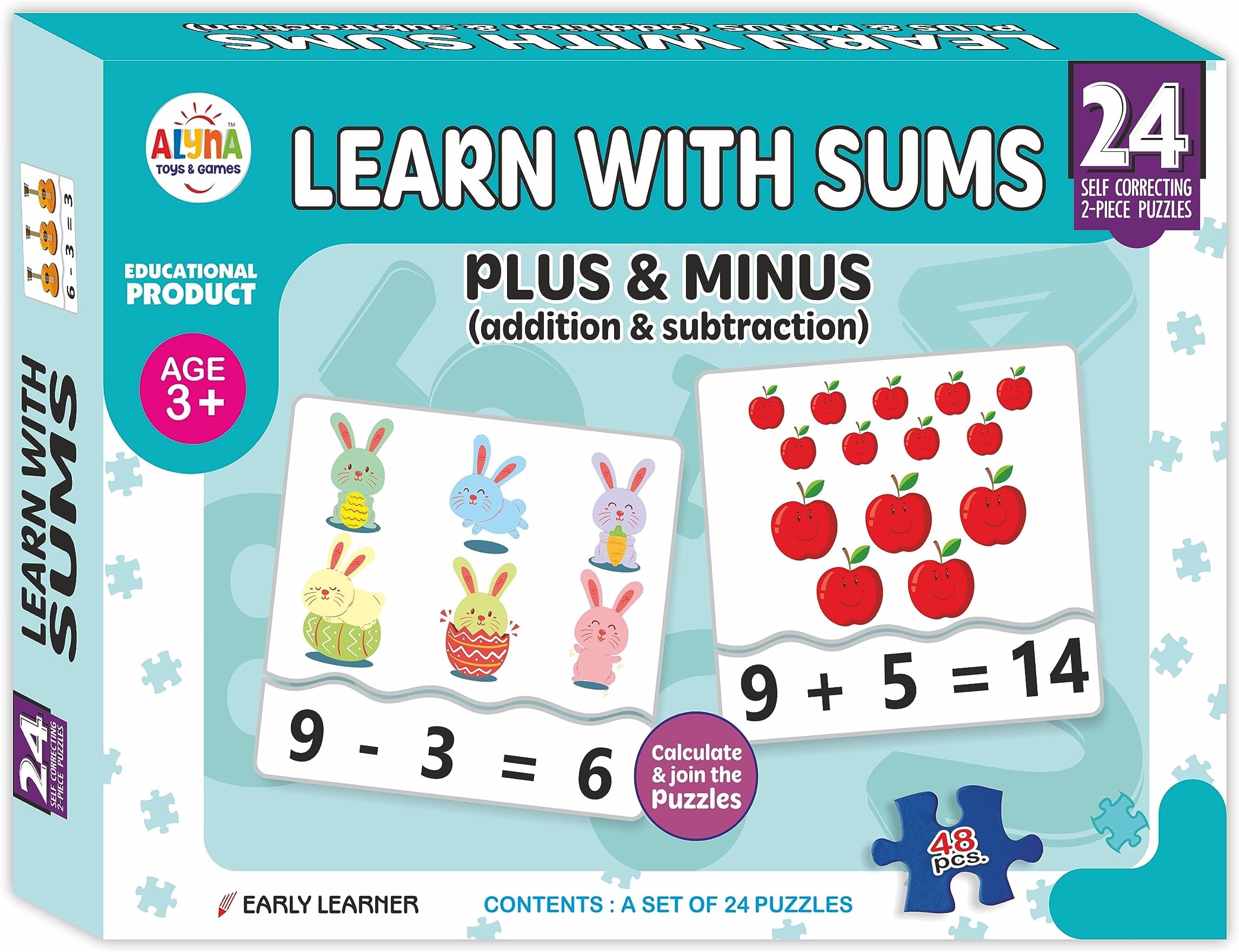 Buy Ankit Toys & Games Children Learn with Sums Maths Puzzle|Learn Plus ...