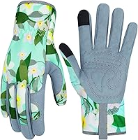 Vista 26 de Guantes de Jardinería de Cuero MERTURN para Mujeres, Guantes de Jardín a Prueba de Espinas, Guantes de Trabajo Compatibles con Pantalla Táctil
