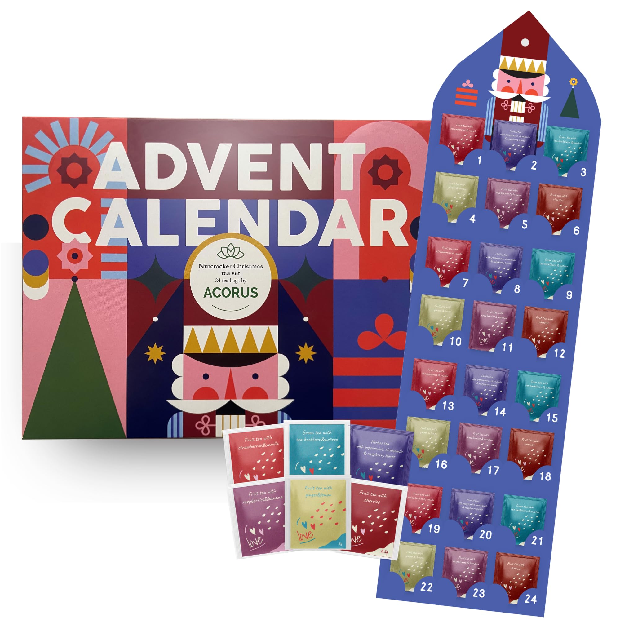 Calendario de Adviento 2025 de Té de Acorus, 24 Bolsitas de Te Navidad para la Cuenta Atrás, Calendario Adviento 2025 - Idea de Regalo para el Período Festivo de Invierno — view 8