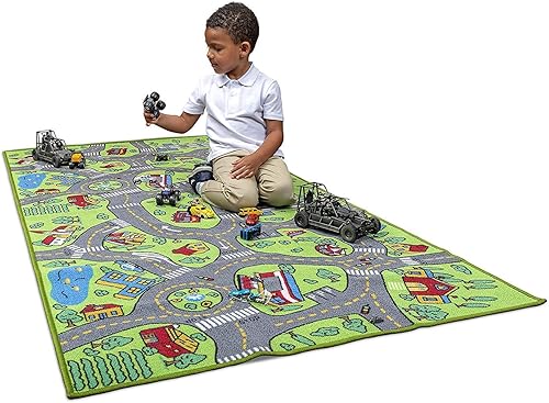 Miniatura 5 de Alfombra de juegos para niños, ideal para jugar con muñecas, minifiguras de personas, autos, juguetes, juega seguro y diviértete - Alfombra de juego