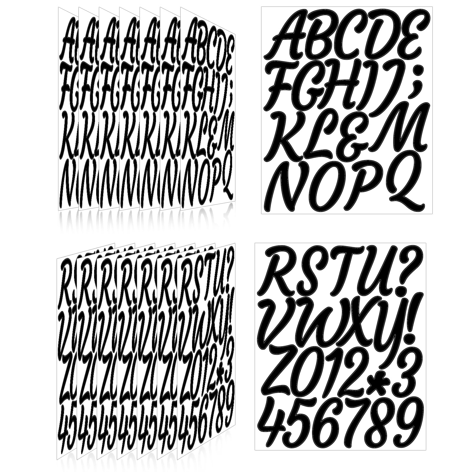 Letter Stickers,Mailbox Numbers,3 Inch Waterproof Vinyl Alphabet