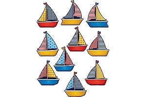 CTP Seasonal Accents 10 Cut Outs: Sailboats Cut Outs Decorations (5656)