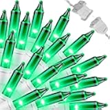 LAMPHOME Green St Patrick's Day Decorations Lights, 100 Count 19.6 Feet Incandescent Bulb Mini String Lights for Indoor Christmas Tree Garland Birthday Wedding Party Festival Decoration, White Wire