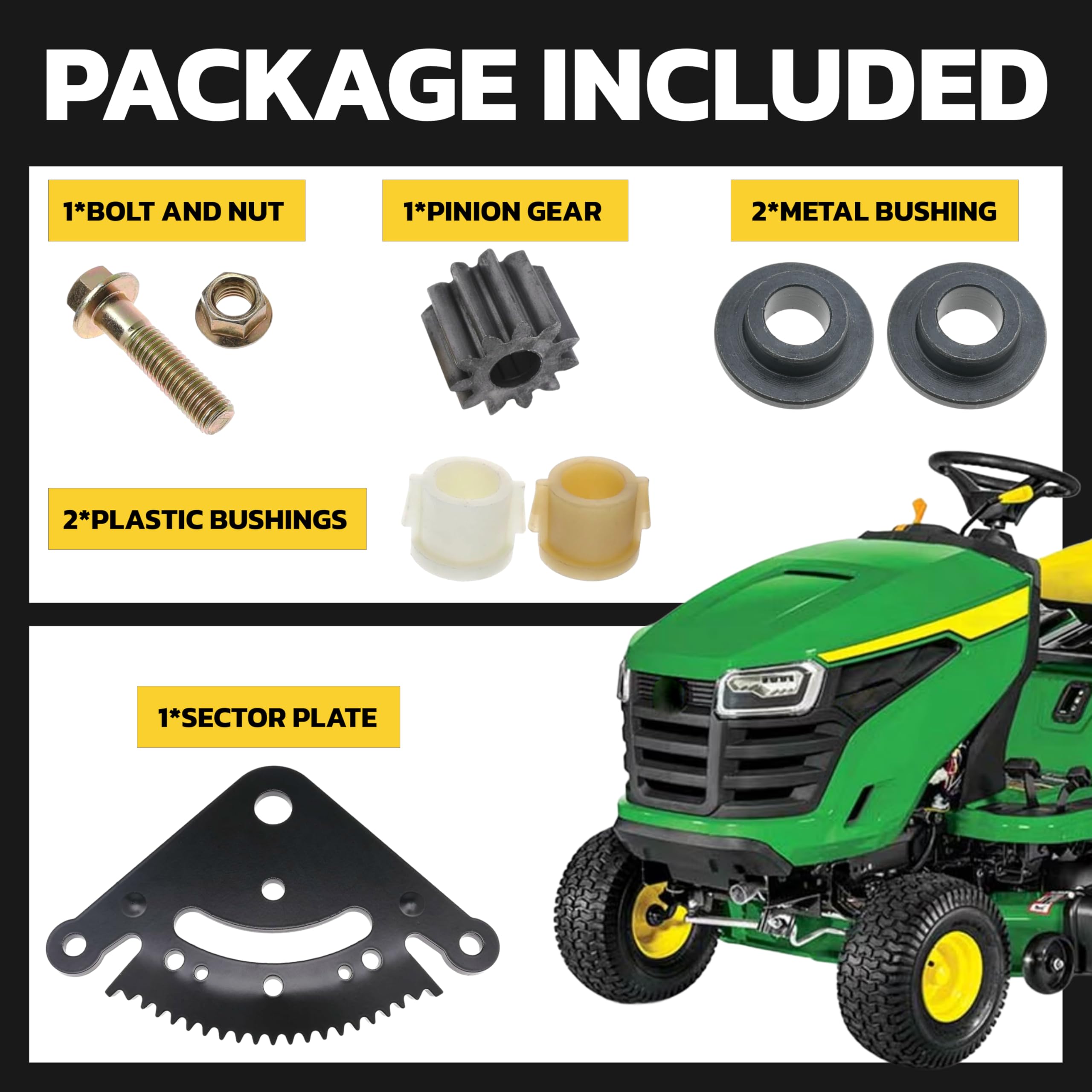 Pignon de direction pour John Deere LA100 LA102 LA105 LA115 LA125 LA130 LA135 LA140 LA145 LA150 LA155 LA165 LA175 Remplace GX21924BLE GX20053 GX2005. 4 GX21994