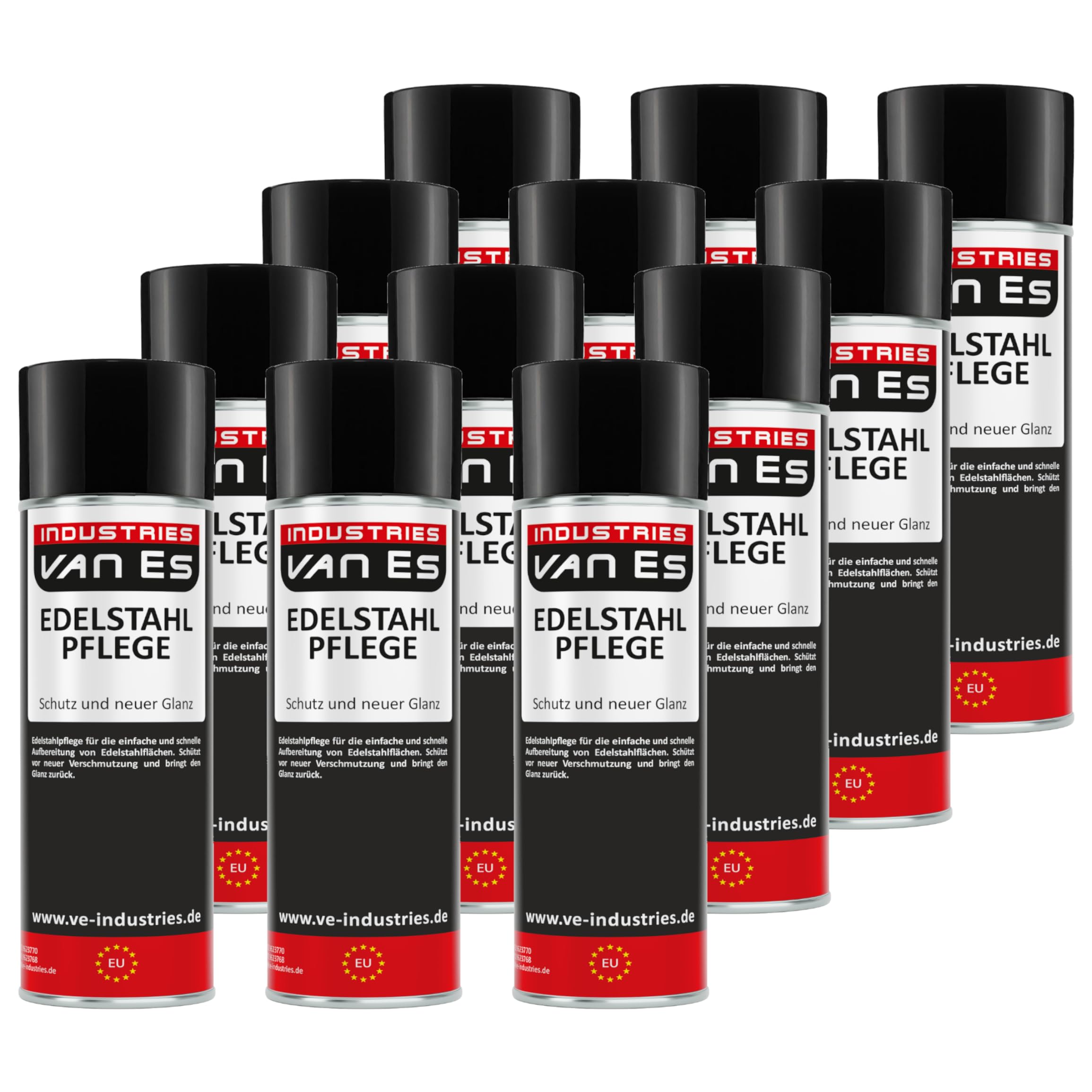 12x Edelstahlpflege Spray Edelstahlreiniger 400 ml Gastronomie Küche
