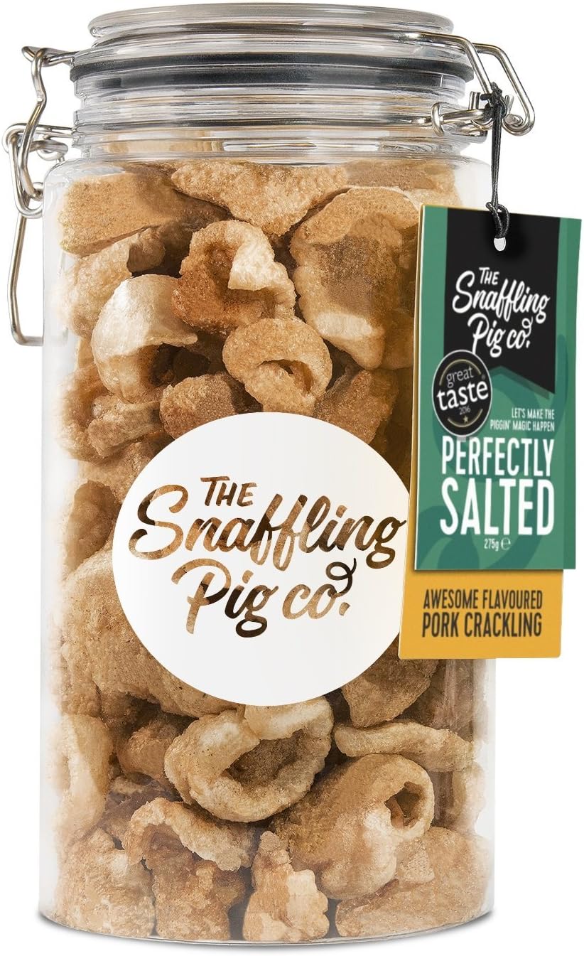 Snaffling Pig 300G Pork Crackling in 1.5L Gifting Jar (Perfectly Salted)
