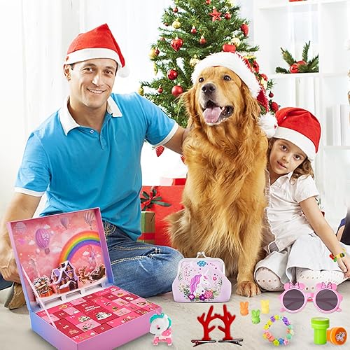 Miniatura 8 de Calendario de Adviento para niñas, calendario de cuenta regresiva de Navidad 2025 para niños, regalos de cuenta regresiva de Navidad de 24 días,