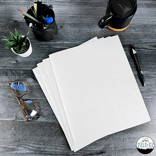 Miniatura 7 de File-EZ - Carpetas de dos bolsillos, Blanco