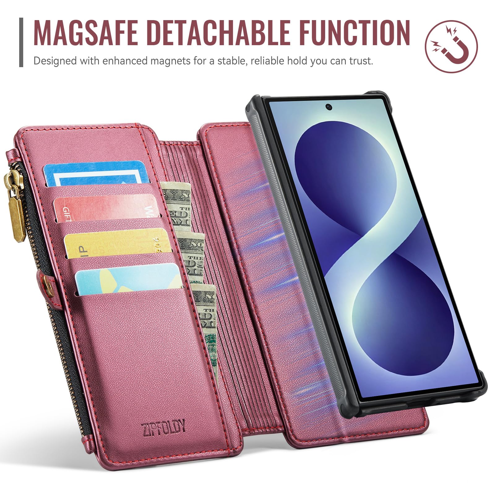 Per Galaxy Z Fold 8 Ultra - Custodia per telefono a portafoglio