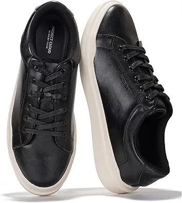 Project Cloud Mens Sneakers - Eco-Crafted Leather Memory Foam Insole Dress Shoes for Men Non Slip Laced-Up Water-Resistant Mens Casual Shoes - Dress Sneakers 2026 (Tilton)