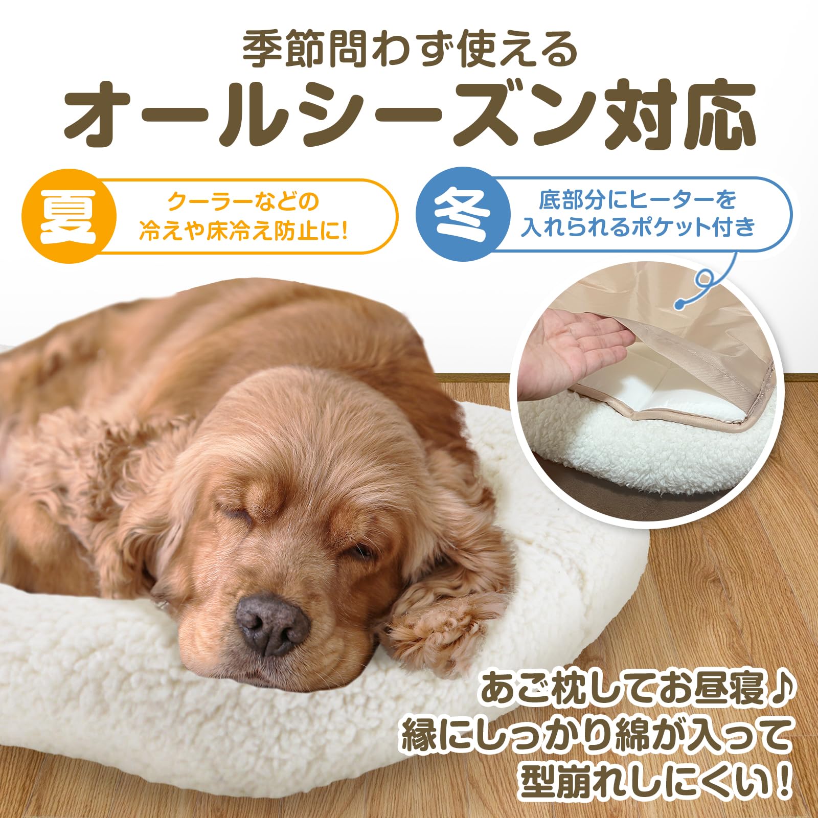 Amazon | ペットプロ マイライフベッド S ホワイト | PetPro | ベッド