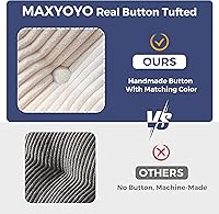 Vista 7 de MAXYOYO Colchón Futón de 6 pulgadas, Tamaño Full, Futones Tufted Sofá Cama con Diseño de Borde de Cuerda Trenzada, Colchón de Piso de Tela Gruesa