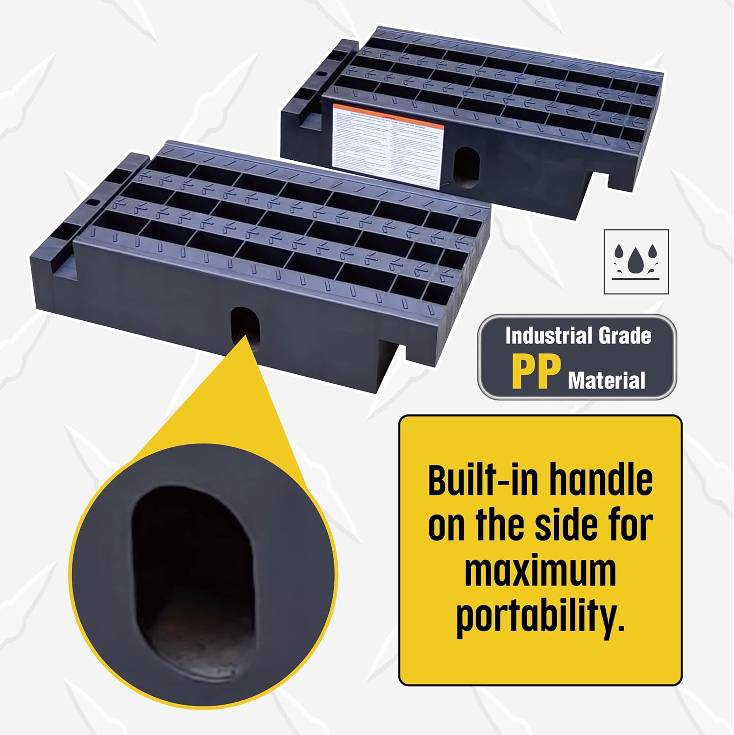 MAXXHAUL 50710 Middle Section (Extension) for 50709 Detachable Removable Poly Black Car Ramp Set (Pair)