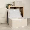 Multi-Purpose Organizer Crate Type Box Hurch Organizer with Lid 60 x 40 x 30, Brown