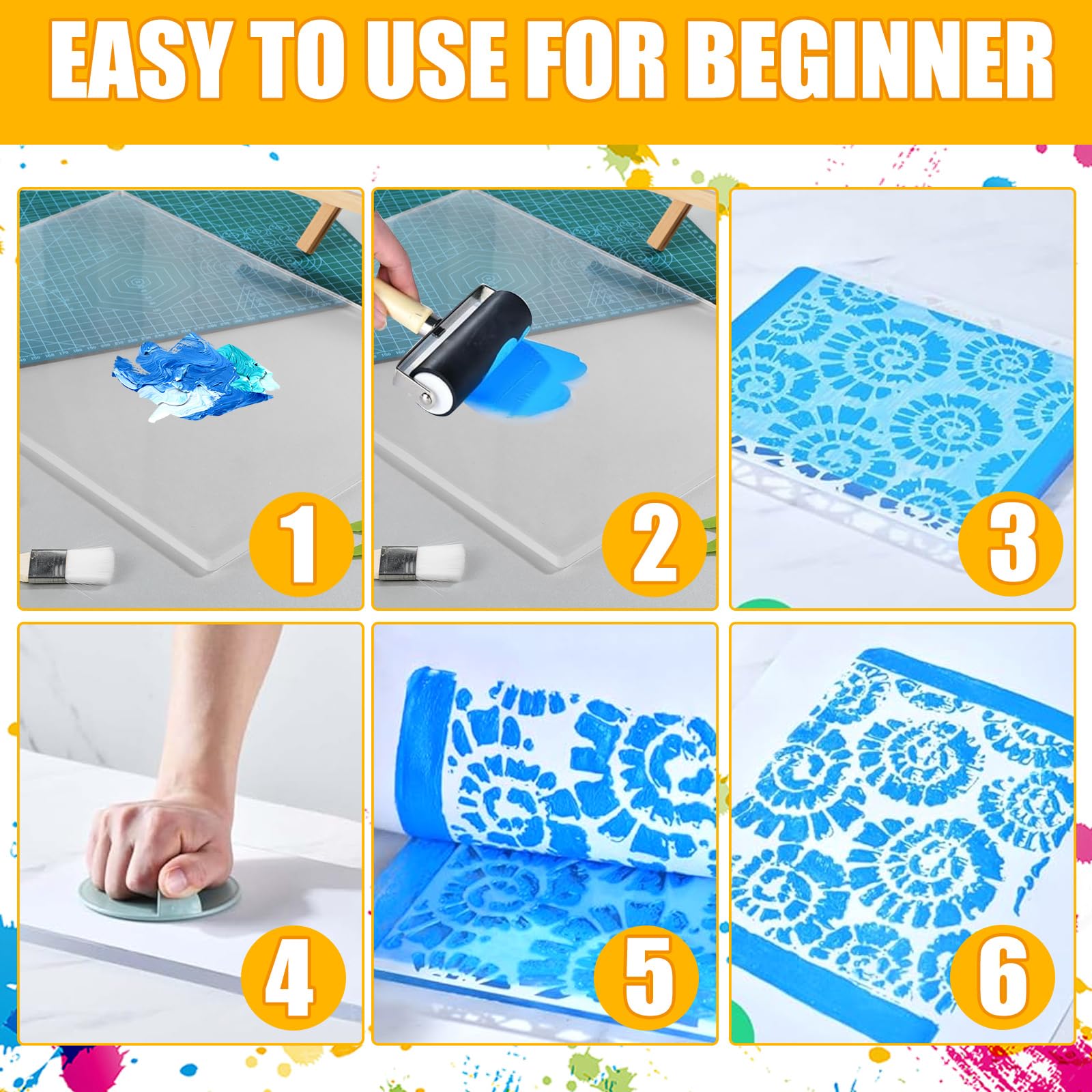 Lastra in Gel A3 per Stampa Artistica e Scrapbooking, Piastra Flessibile Trasparente per attività Creative Fai da Te e Ragazzo Ragazza