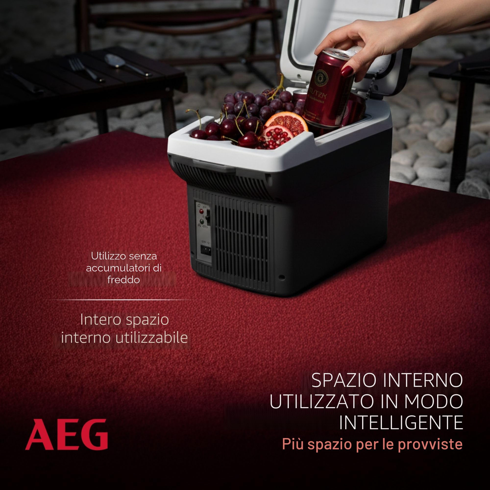 AEG Automotive 10693 Board-Bar BK 6-Contenitore termoelettrico da 6 Litri, 12/230 Volt, Presa, richiudibile in Auto, 6 Liter