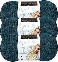 Vista 35 de Lion Brand Yarn (1 madeja) Touch of Alpaca - Ovillo de lana, carbón