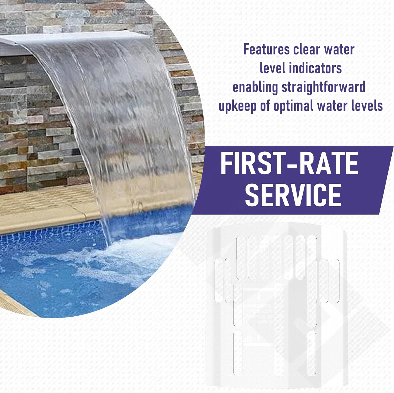 Spa Waterfall Grate, Clear Hot Tub Filter, Outdoor Hot Tubs Accessories Filters, Replace 408708 - Features 15 Oval Holes of Varying Sizes, Effectively Managing and Adjusting The Flow of Water