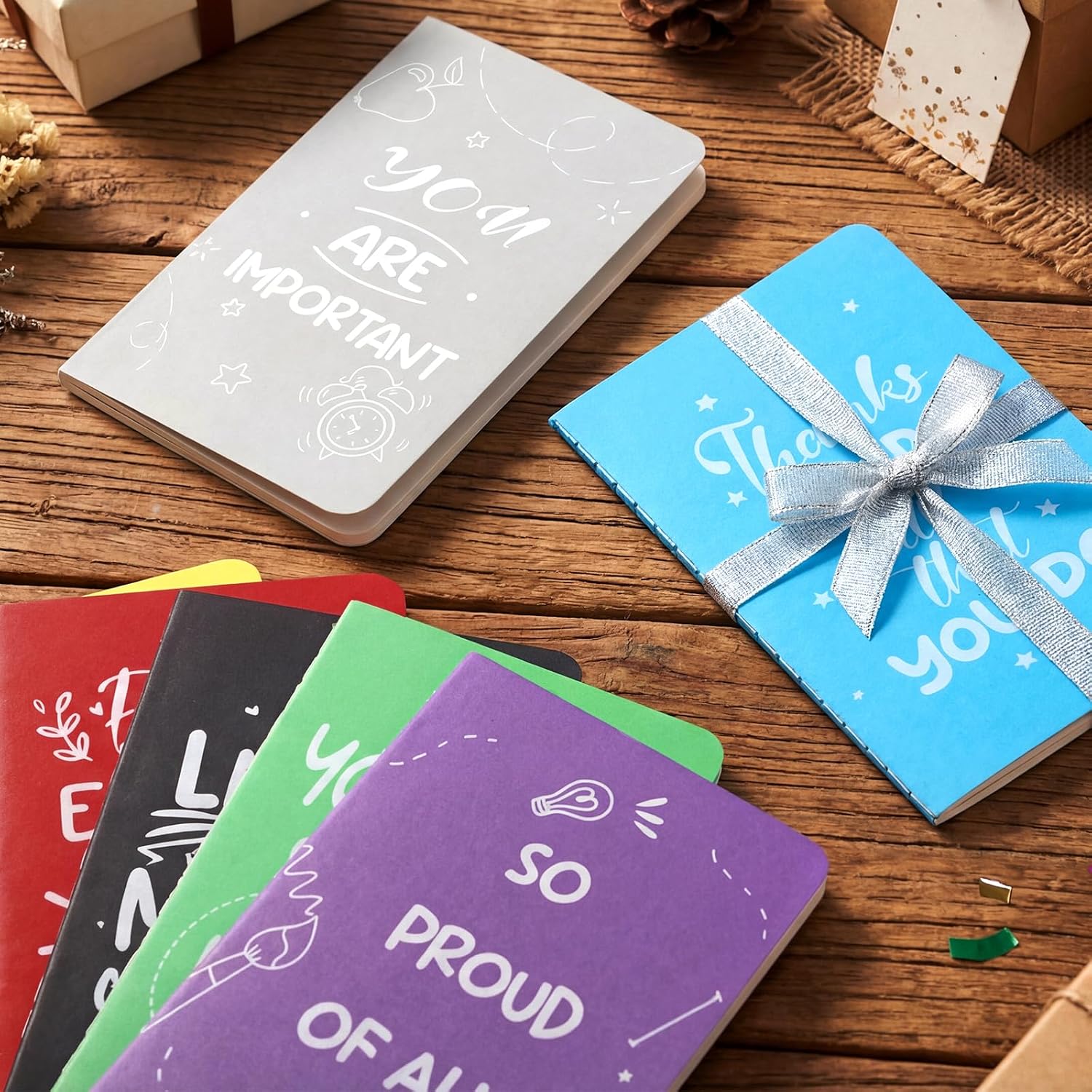 BESARME 60 Pack Employee Appreciation Gifts Bulk, Mini Inspirational Notebooks for Kids Party Favors Goodie Bag Stuffers Small Lined Notebook School Supplies Prayer Journal