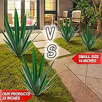 Vista 5 de Homight Escultura de agave grande de metal rústico, planta de agave para decoración de interiores al aire libre, decoración de césped al aire libre