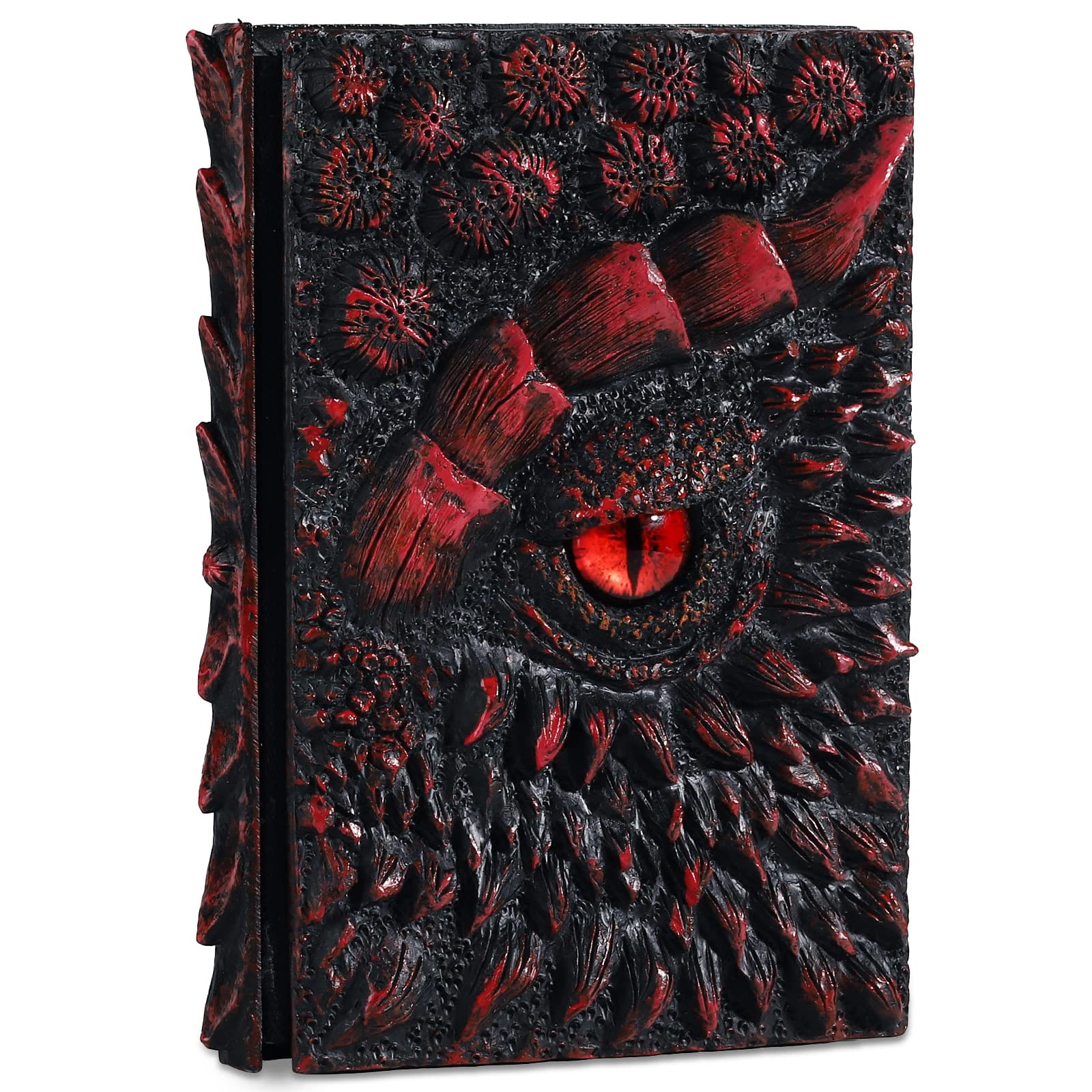 MOLSHINE A5 (7.3"x5.1") Journal en relief Dragon 3D,carnet de gravure en résine,journal rétro,100 feuilles de papier vierge,bloc-notes de voyage à couverture rigide pour l'écriture,cadeau (Rouge)
