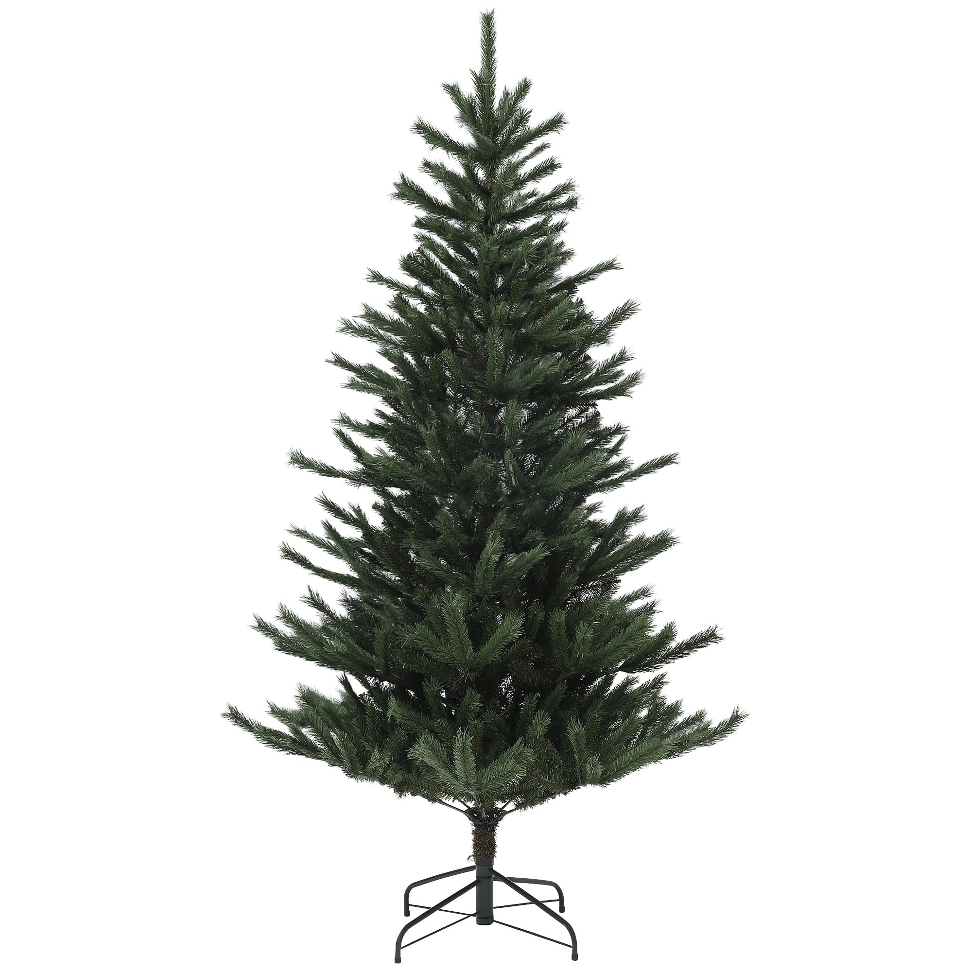 HOMCOM Árbol de Navidad 210 cm Árbol de Navidad Artificial con 793 Ramas y Soporte de Acero Árbol Navideño para Salón Interior Verde