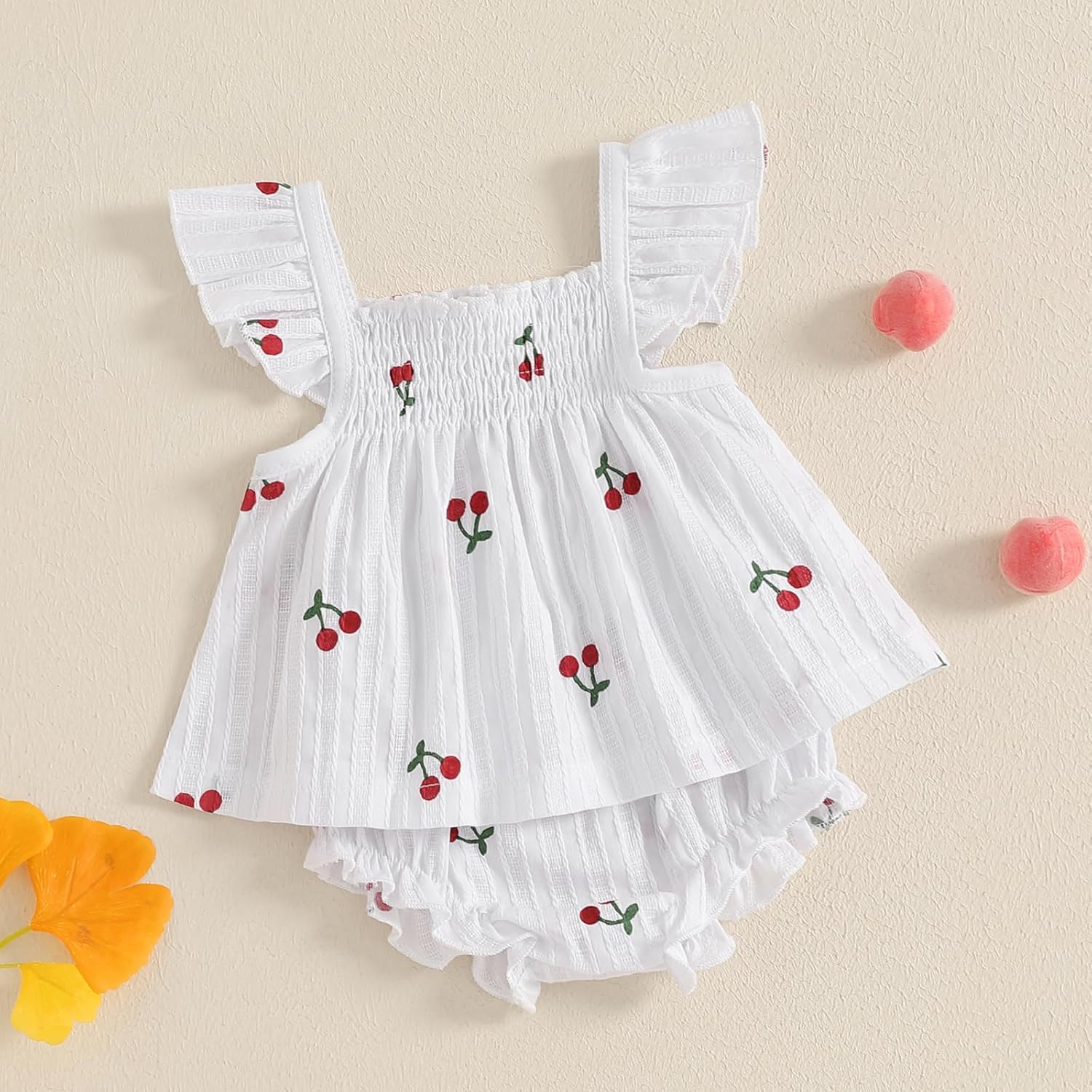 Mubineo Baby Girl Summer Clothes Cute Ruffle Tops Dress Shorts Outfits Set Infant Toddler Shrit Bloomers Princess Outfit - Image 8