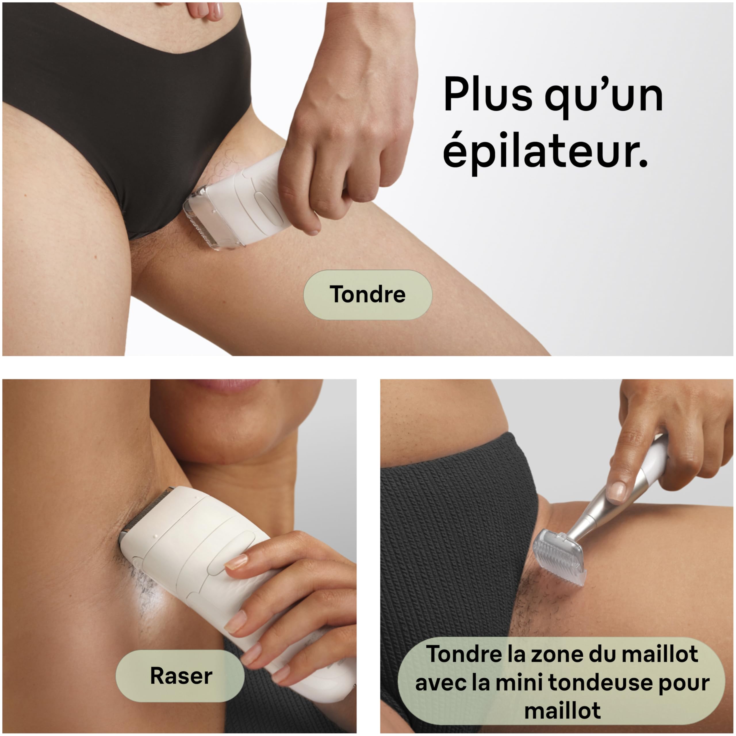 Braun Silk Epil 7 7-241 Epilateur Electrique Femme Argent Etanche sans Fil avec Embout Rouleau de Massage Coffret Epilation Tondeuse Intime Tête de Rasage