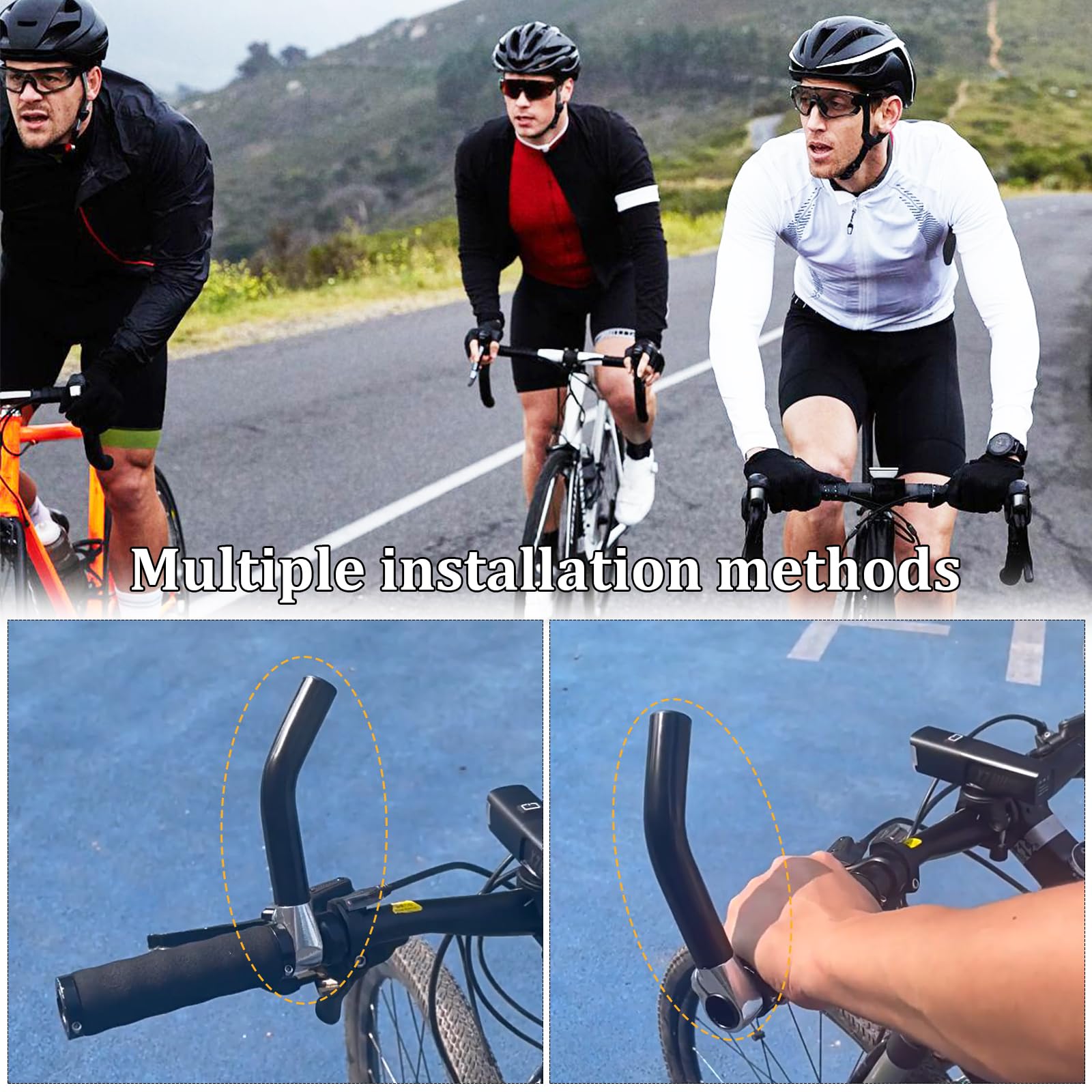 Manopole Antiscivolo Per Mountain Bike - 2 Pezzi Con Design Ergonomico E Fermi - Foto 3