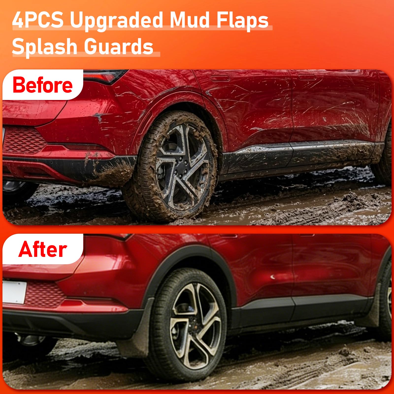 BZKXA Mud Flaps for Chevrolet Equinox EV 2024-2025,Upgraded Mudflaps Wheel Tire Splash Guards for Chevy Equinox EV Exterior Accessories,All Weather No Drilling Required 4PCS Fender — view 2