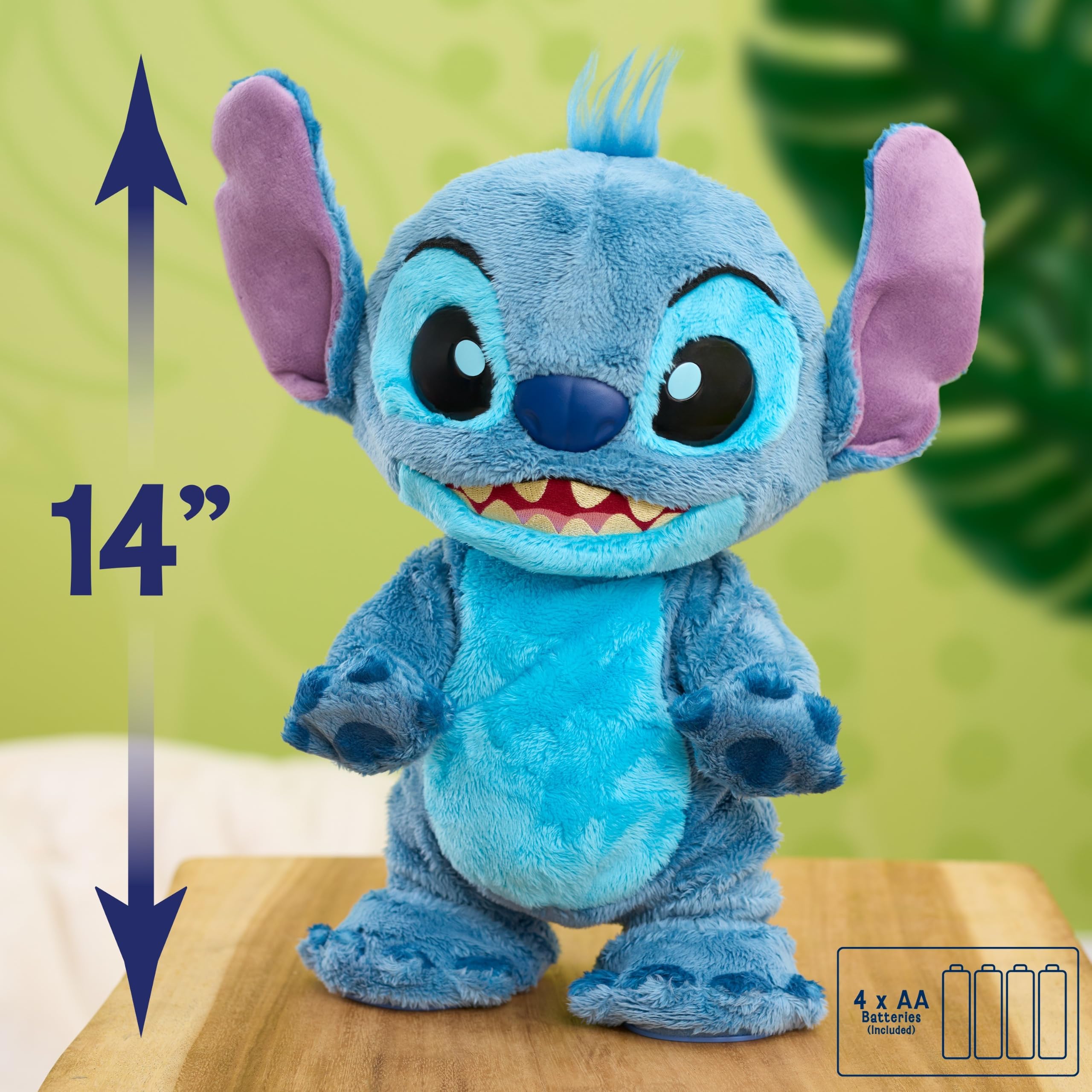 Disney Peluche Interactivo Stitch Double Trouble | con más de 50 sonidos y reacciones, Stitch camina y baila, a partir de 3 años