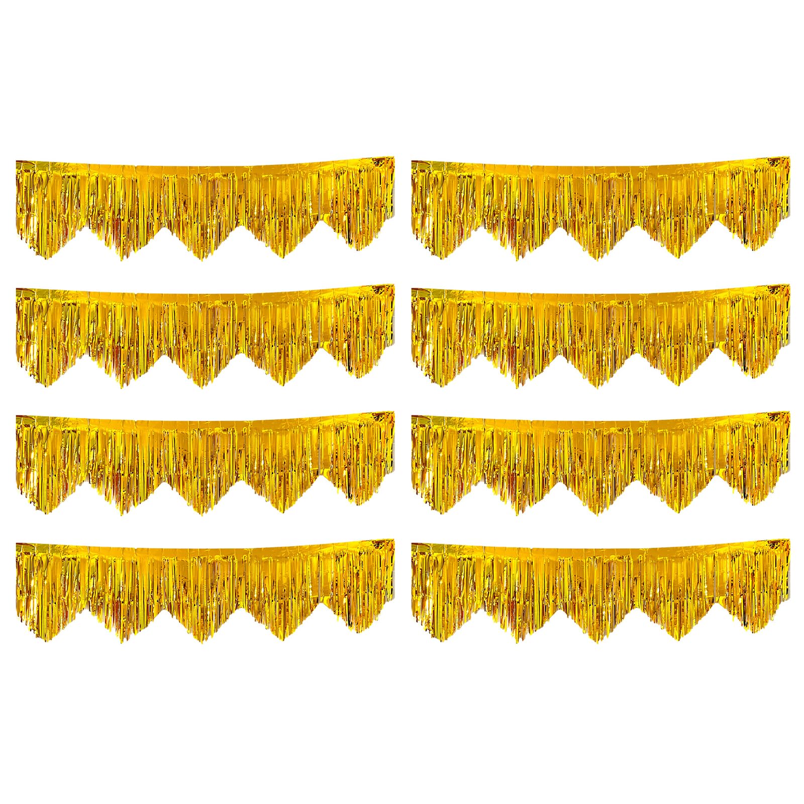 Mekalero Gold Colorful Foil Fringe Garlands Tinsel Streamers Wall Hanging Banners Backdrop For Birthday And Holiday Event Colorful Rain Broadcasters For Parties
