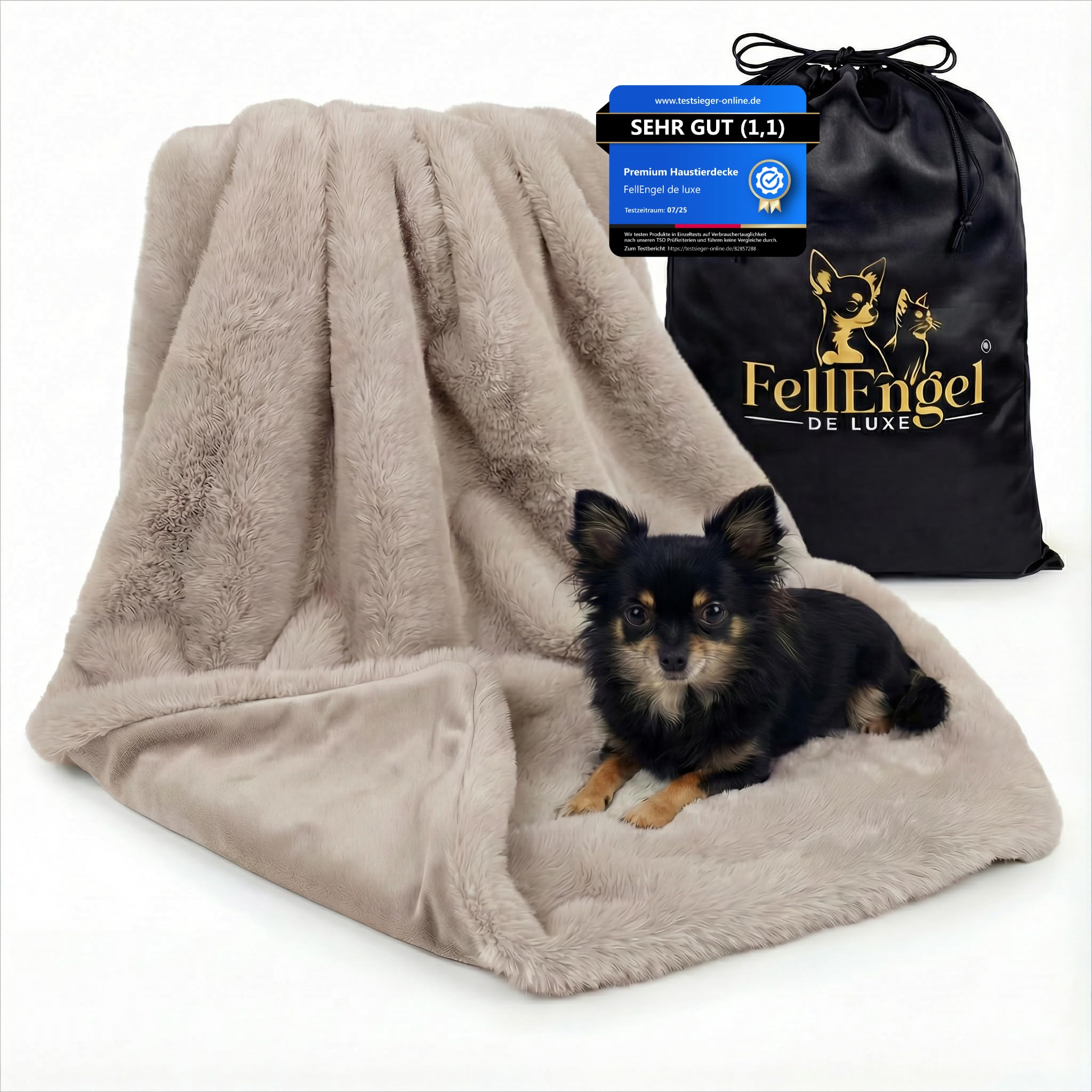 Manta para perros [manta de alta calidad] 100 x 70 cm, manta de piel sintética para perros y gatos pequeños y medianos y medianos, manta para mascotas, ideal para coche, sofá